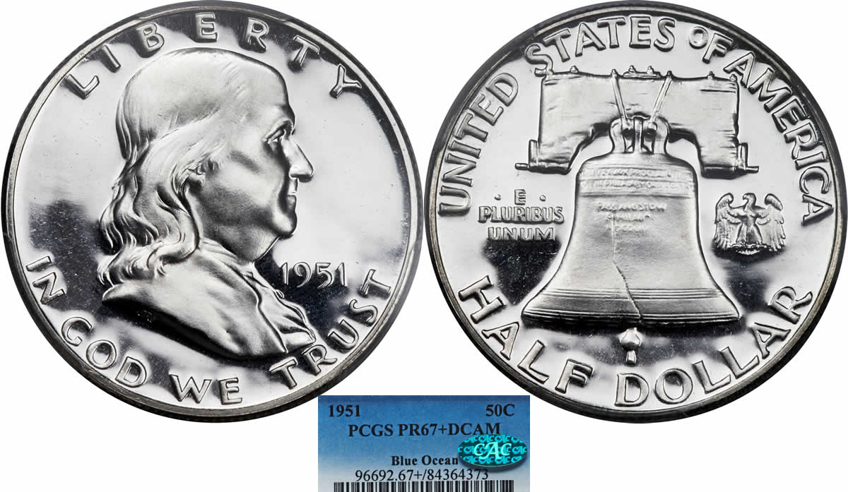 Franklin-Friday:-1951-Franklin-Half-Dollar-PCGS-PR-67-Deep-Cameo-CAC