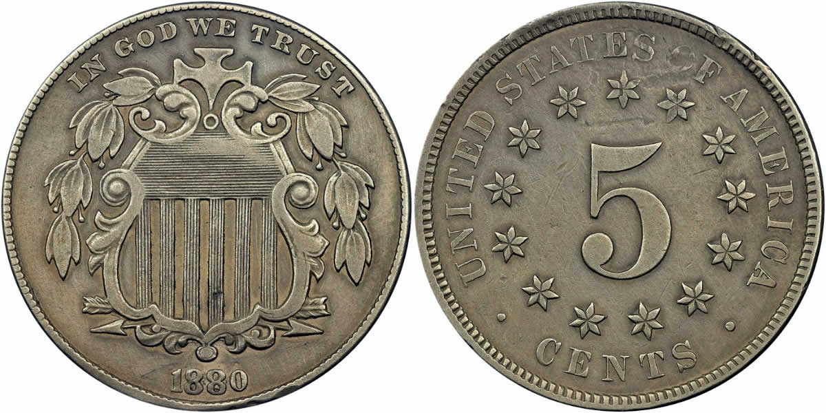 Counterfeit-Detection:-1880-Shield-Nickel