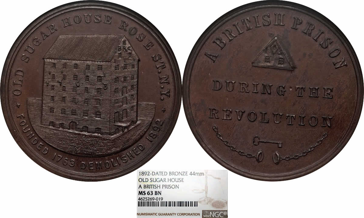 Sugar-Sunday:-1892-Old-Sugar-House-A-British-Prison-Bronze-Medal-NGC-MS-63BN