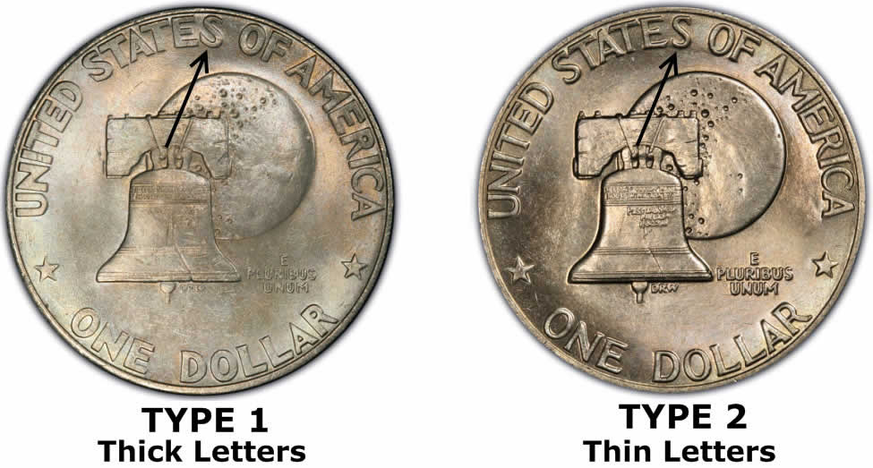 How-To-Tell-Type-1-And-Type-2-1776-1976-Bicentennial-Eisenhower-Dollars-Apart