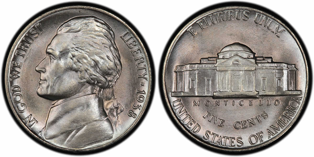 1938 Jefferson Nickel 1938 Jefferson Nickel PCGS MS67+ 1938 Jefferson Nickel 1938 Jefferson Nickel PCGS MS67+