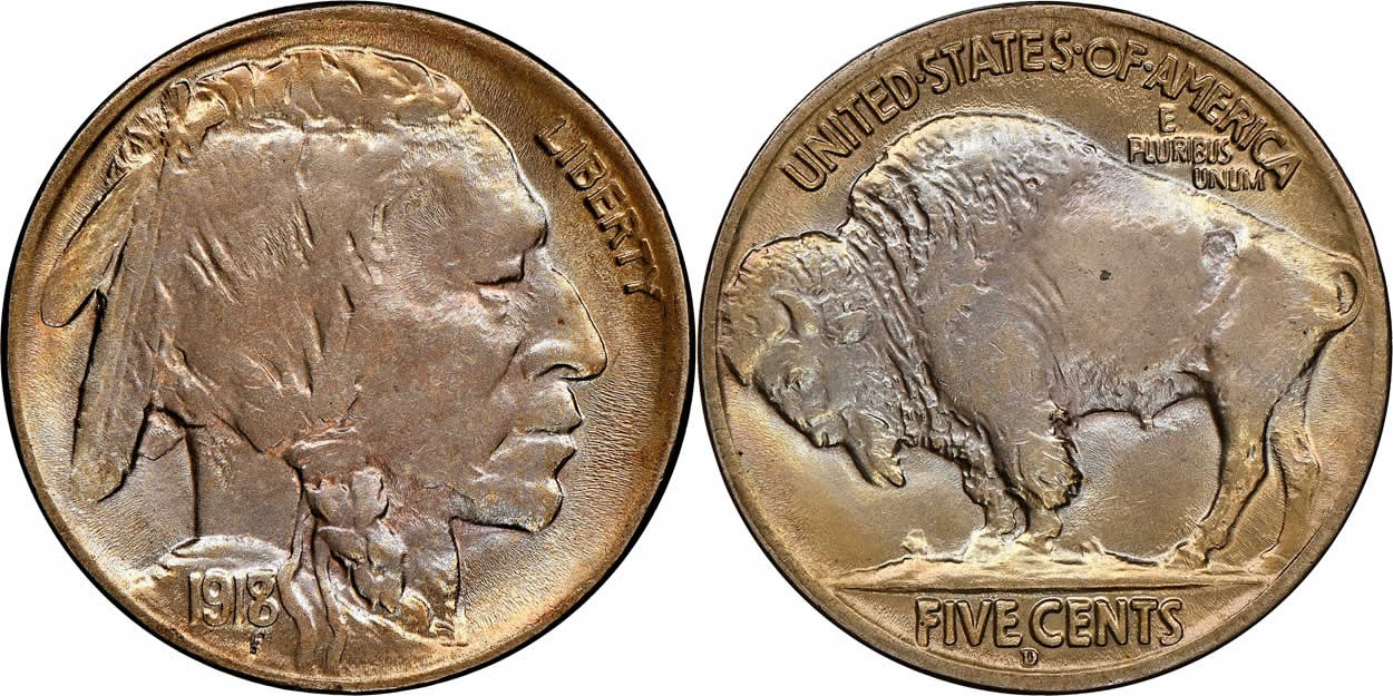 Counterfeit-Detection:-1918/7-D-Buffalo-Nickel