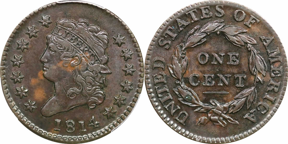 1814 Classic Head Large Cent 1814 PCGS VF35 Plain 4 Classic Head Large Cent 1814 Classic Head Large Cent 1814 PCGS VF35 Plain 4 Classic Head Large Cent