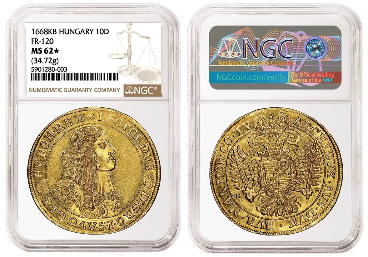 Rare-NGC-Certified-Hungarian-Gold-Coin-Stars-In-A-Japanese-Auction