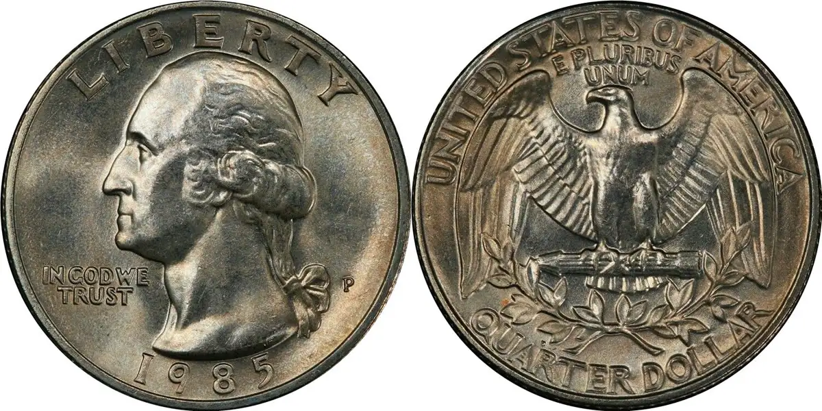 1985 P Washington Quarter 1985 P Washington Quarter PCGS MS65 1985 P Washington Quarter 1985 P Washington Quarter PCGS MS65