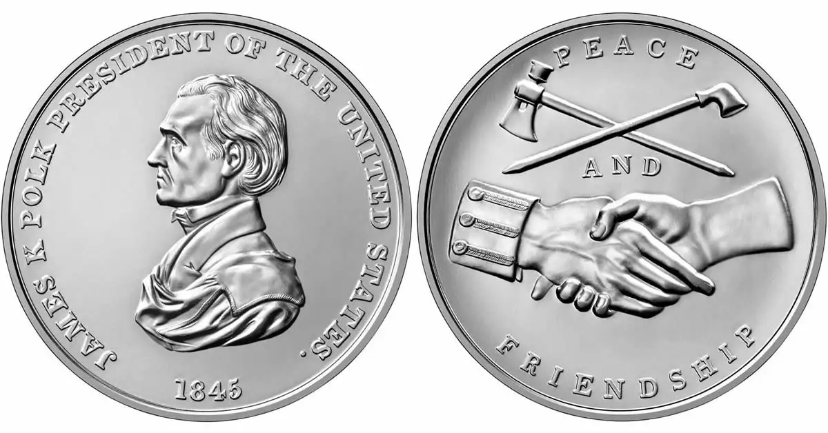 Presidential-Silver-Medal-Honoring-James-K.-Polk-Available-On-February-14