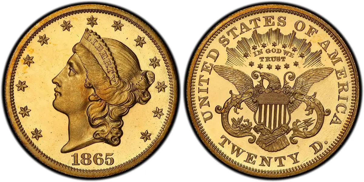 1865 Twenty Dollar ($20), Judd-452, Pollock-524 1865 Twenty Dollar ($20), Judd-452, Pollock-524