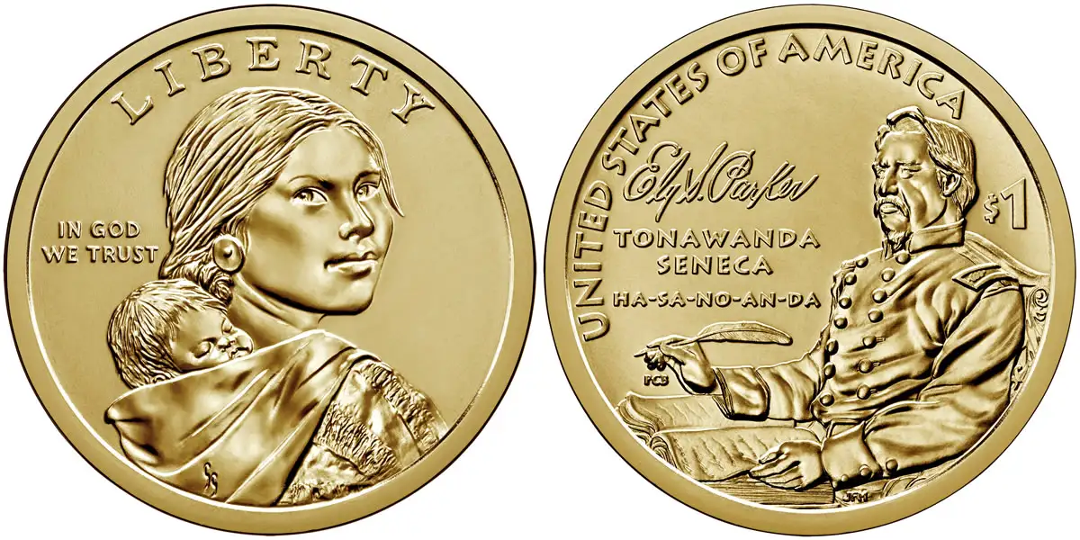 2022 D Ely Samuel Parker Sacagawea - Native American Dollar 2022 D Sacagawea - Native American Dollar
