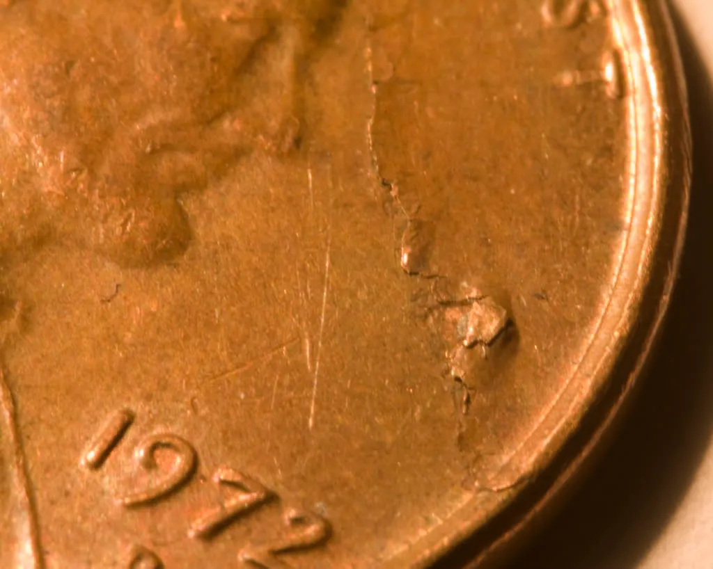1972-D-Lincoln-Wheat-Cent,-Post-Mint-Damage-Or-Error?