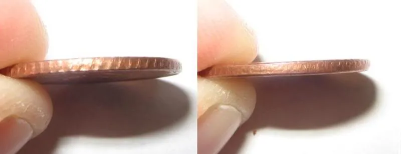 2000-Off-Center-Lincoln-Memorial-Cent-With-Ridges-On-Edge