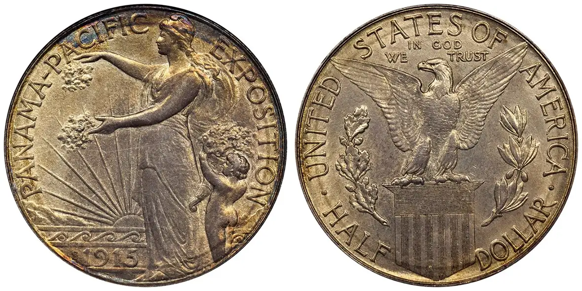 Counterfeit-Coin-Detection:-1915-S-Panama-Pacific-Half-Dollar
