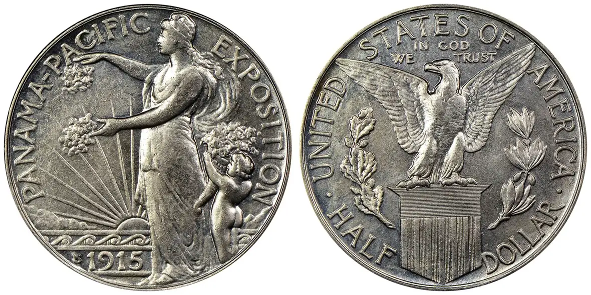 Counterfeit-Coin-Detection:-1915-S-Panama-Pacific-Half-Dollar