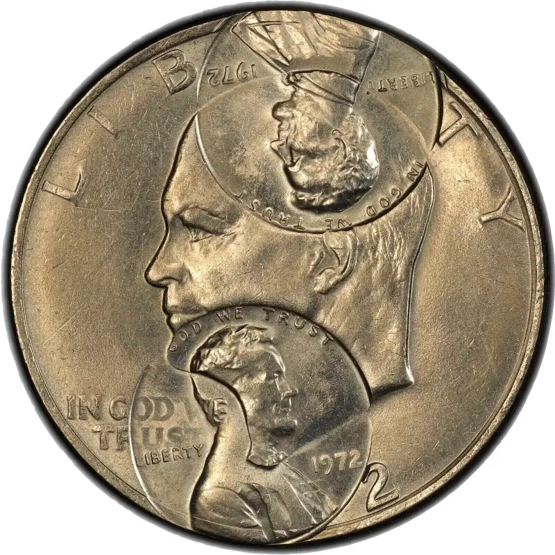 1972-Eisenhower-Dollar-Overstruck-By-1972-Cent-Dies-PCGS-MS-63-Unique