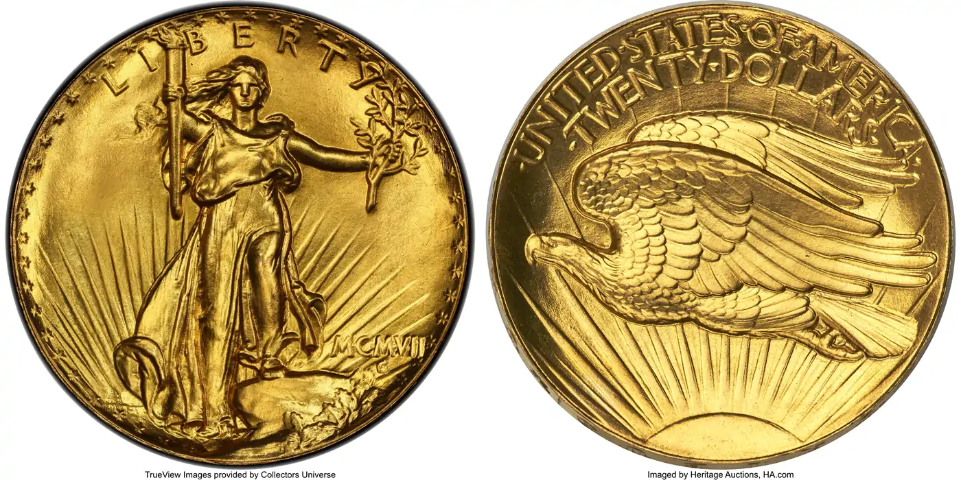 Harry-W.-Bass'---1907-Ultra-High-Relief-Double-Eagle-For-Sale-At-Heritage-In-August