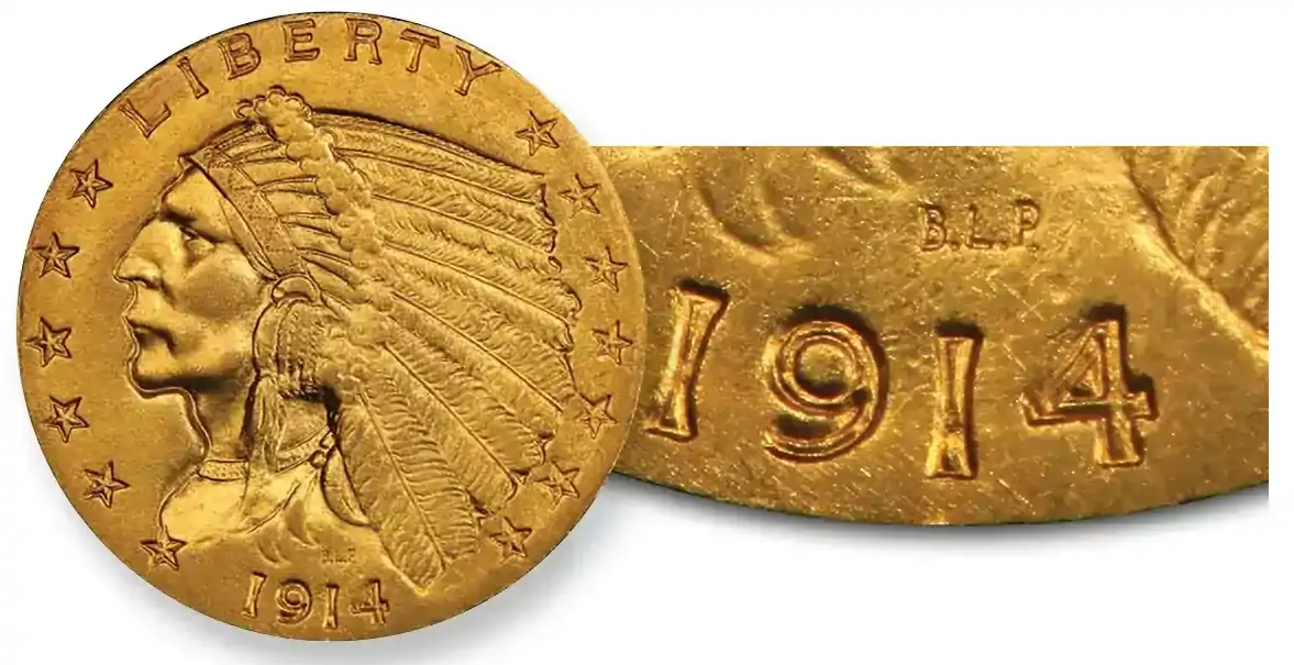Counterfeit-Detection:-1914-Gold-Indian-Quarter-Eagle