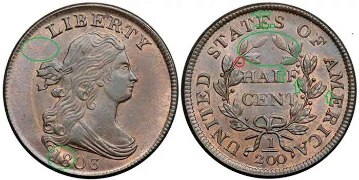 Counterfeit-Detection:-1803-Half-Cent-C-3-Struck-Counterfeit-Coin