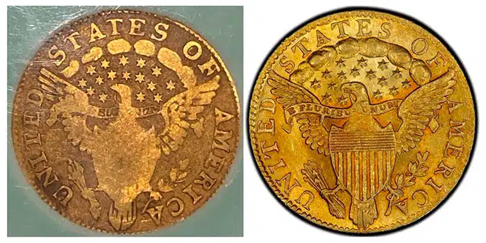 Counterfeit-Detection:-1796-Capped-Bust-Quarter-Eagle-Gold-No-Stars