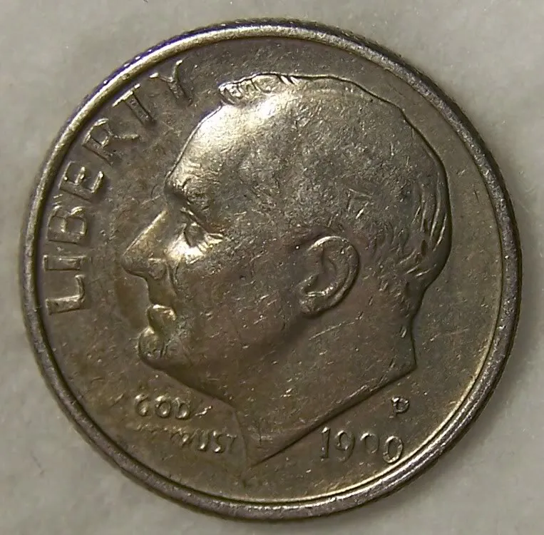 1990-P-Roosevelt-Dime-Struck-Through-Grease?