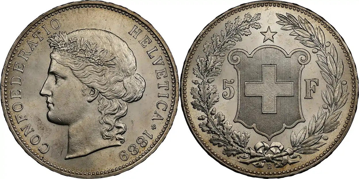 Counterfeit-Detection:-1889-B-Switzerland-5-Francs
