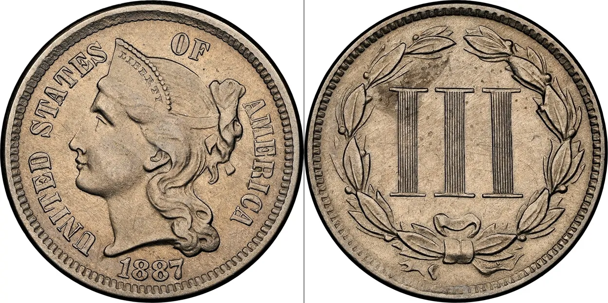 Counterfeit-Detection:-1887-3-Cent-Nickel