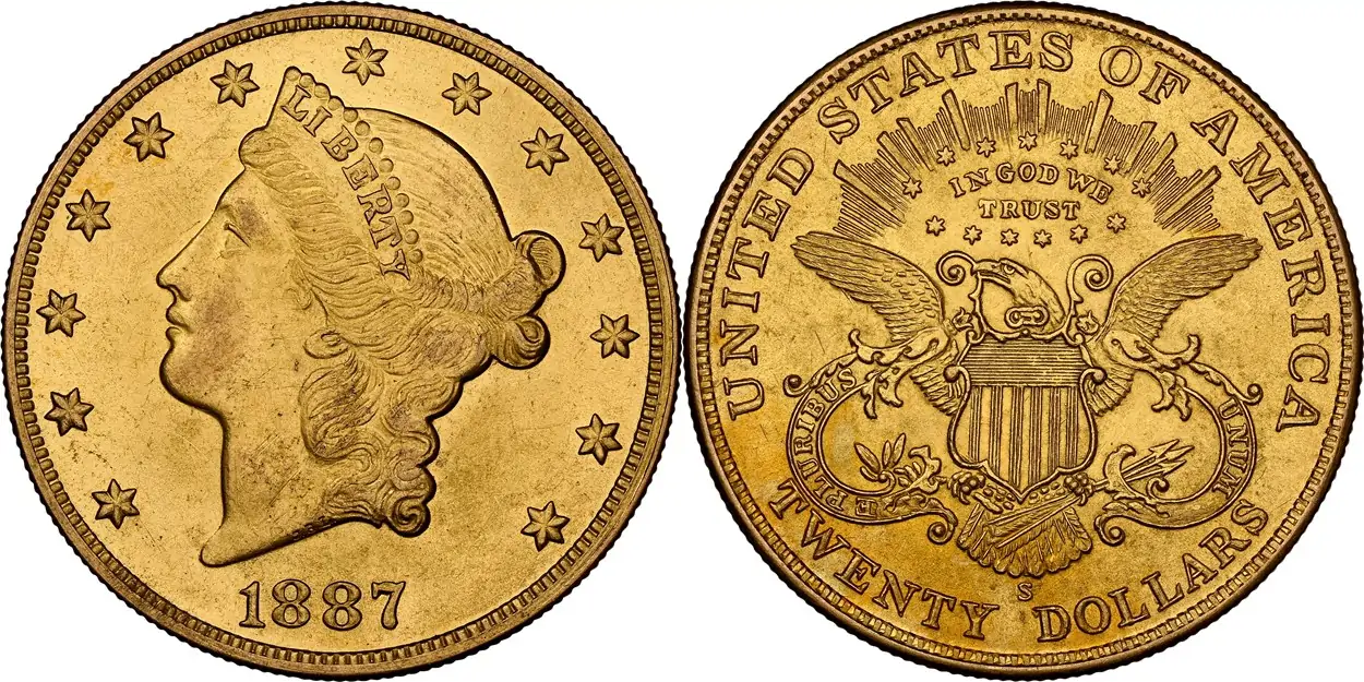 Counterfeit-Detection:-1887-S-Liberty-Head-Double-Eagle-Gold