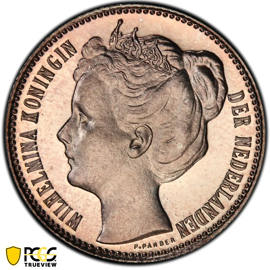Proof-1907-Netherlands-Half-Gulden-PCGS-PR-65-Cam