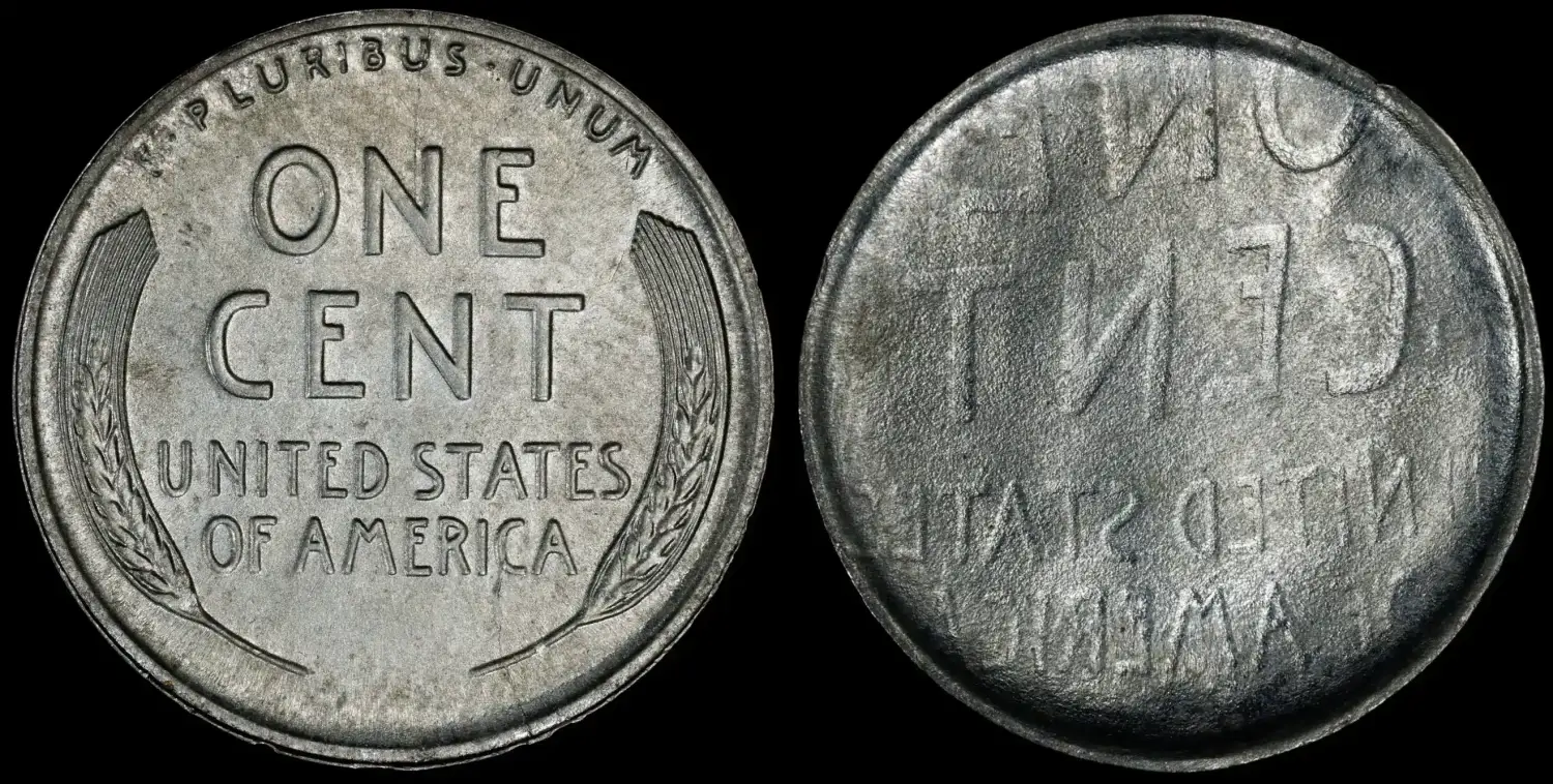1943-Lincoln-Steel-Lincoln-Wheat-Cent-Brockage-PCGS-MS-65