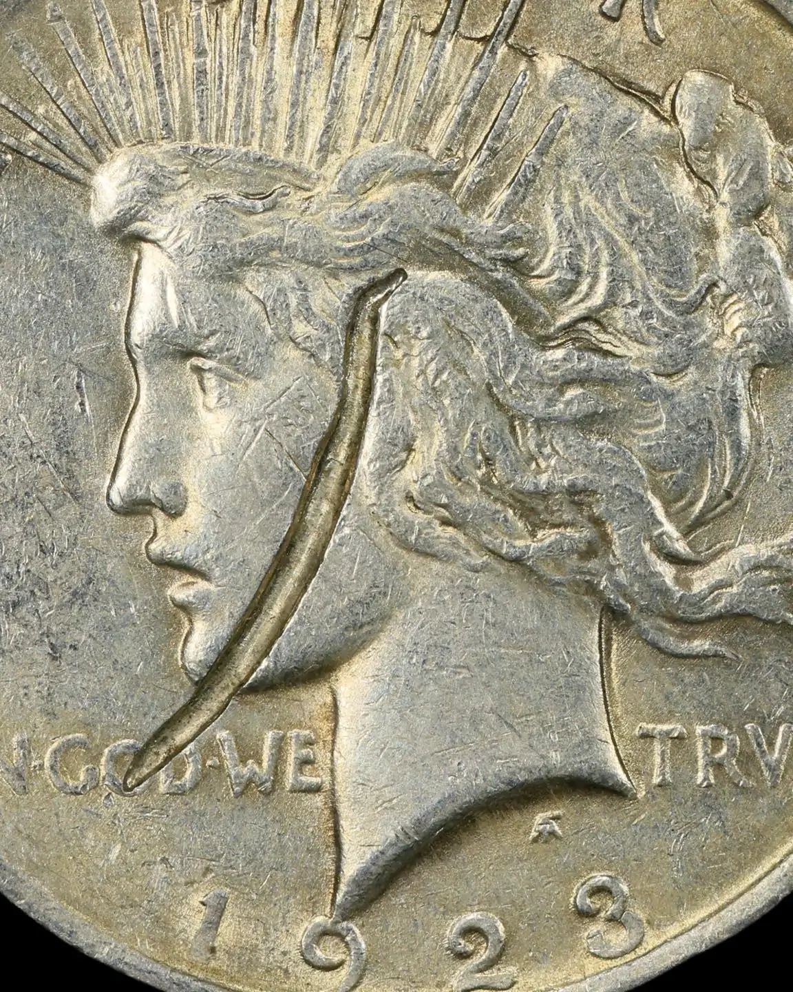 1923-Peace-Dollar-Struck-Through-Obverse-PCGS-AU-55