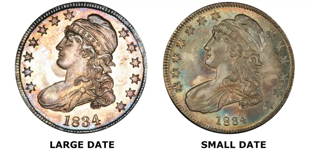 Capped-Bust-Half-Dollars-Of-1834