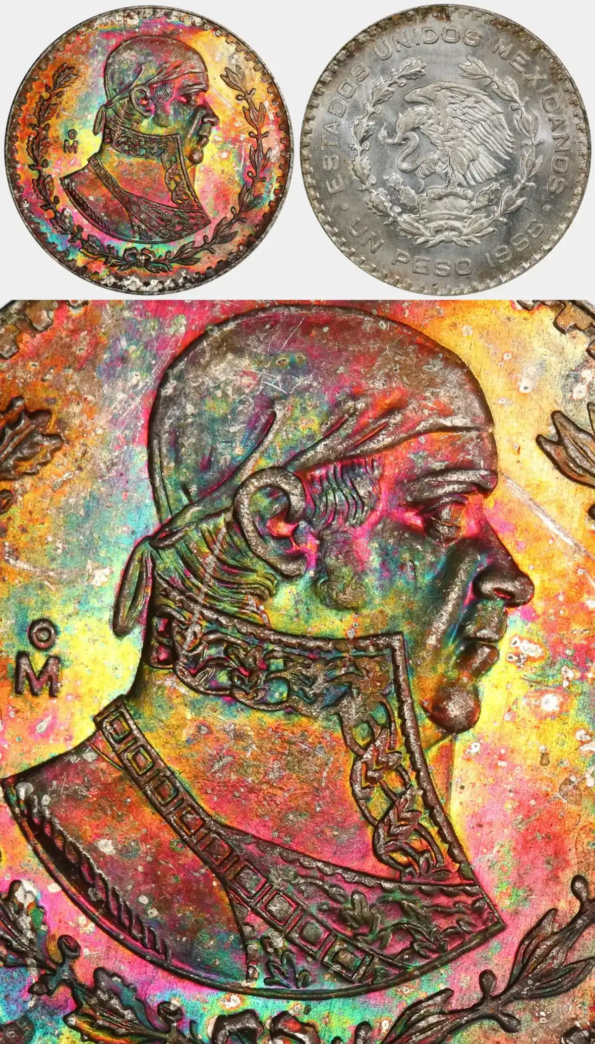 Toner-Tuesday:-1966-Mo-Mexican-Peso-PCGS-MS-66
