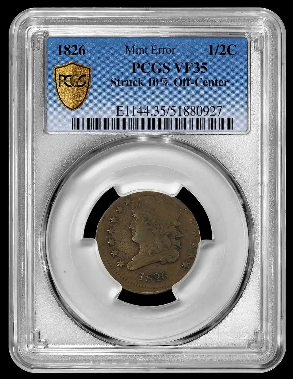 1826-Classic-Head-Half-Cent-10%-Off-Center-PCGS-VF-35