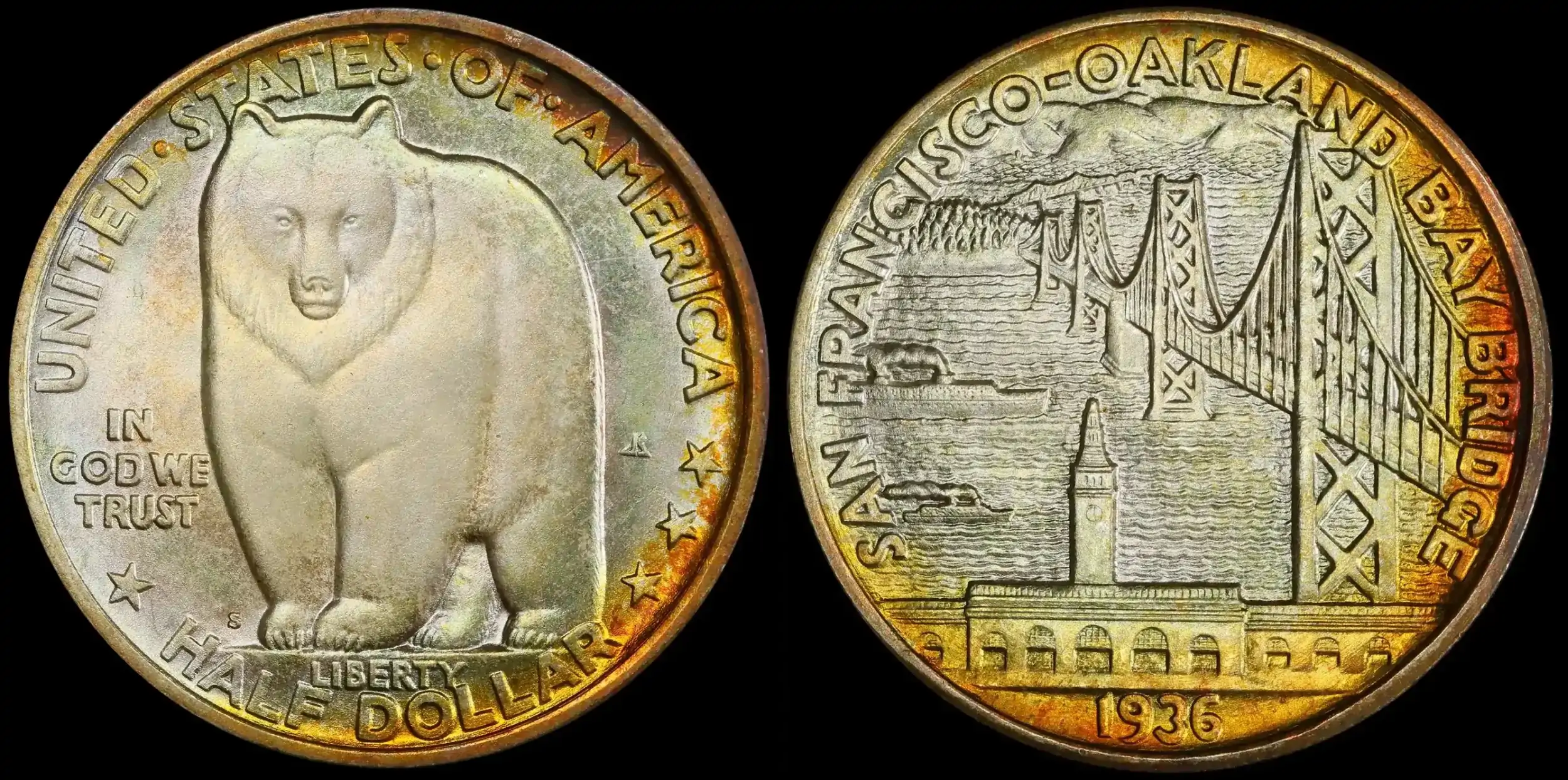 1936-S-Bay-Bridge-Half-Dollar-PCGS-MS-68+,-The-Only-Drive-Through-US-Coin