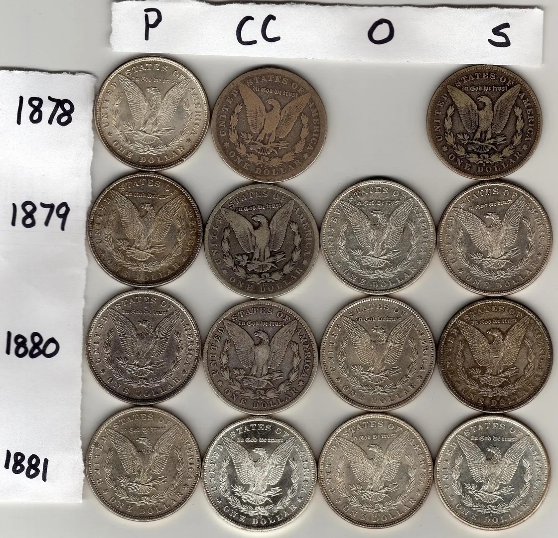 Completed-Morgan-Dollar-Set-By-Date-And-Mintmark!-*-Pics-*