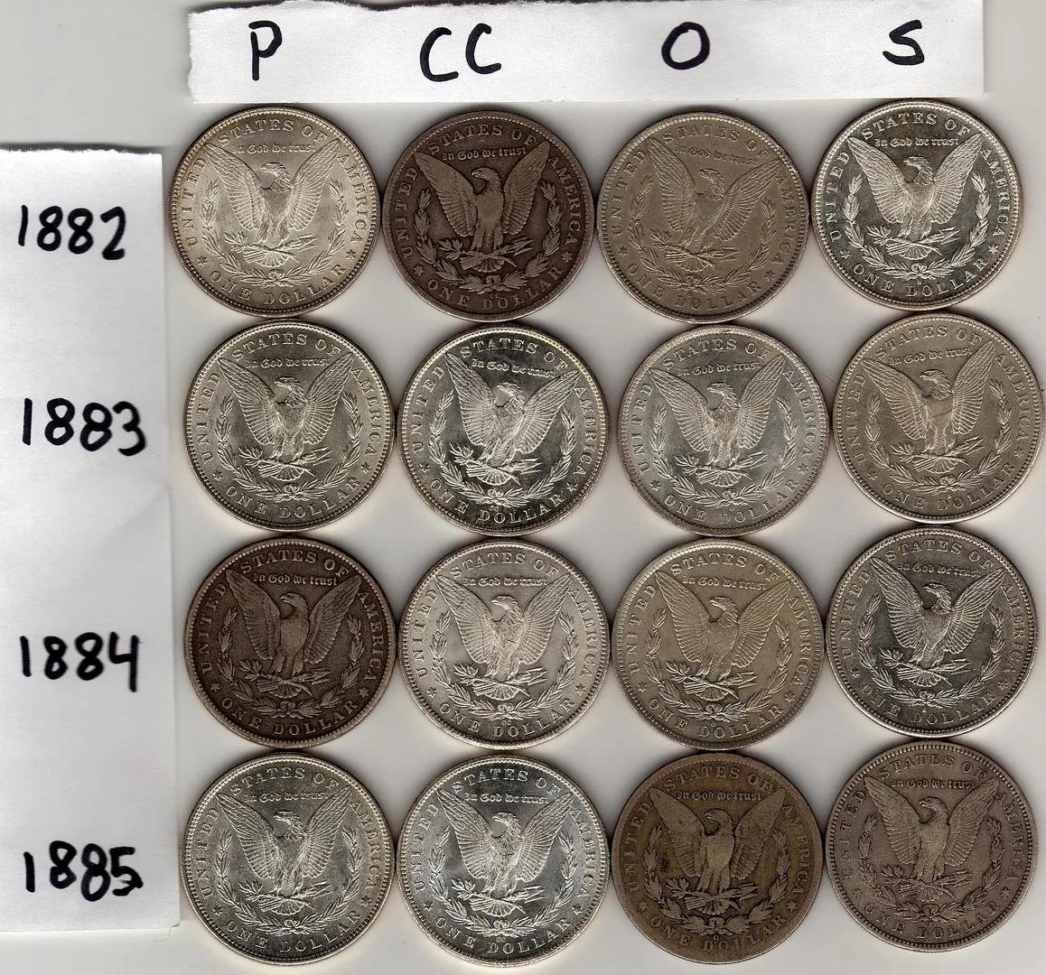 Completed-Morgan-Dollar-Set-By-Date-And-Mintmark!-*-Pics-*