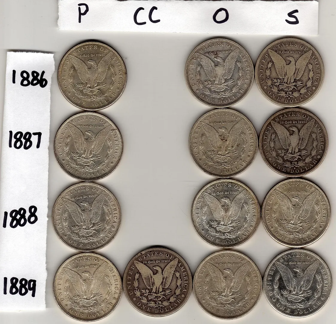 Completed-Morgan-Dollar-Set-By-Date-And-Mintmark!-*-Pics-*