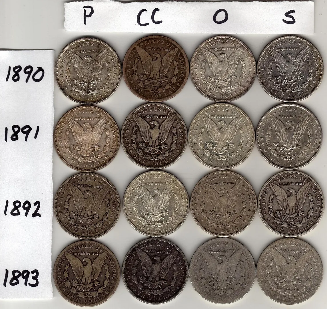 Completed-Morgan-Dollar-Set-By-Date-And-Mintmark!-*-Pics-*