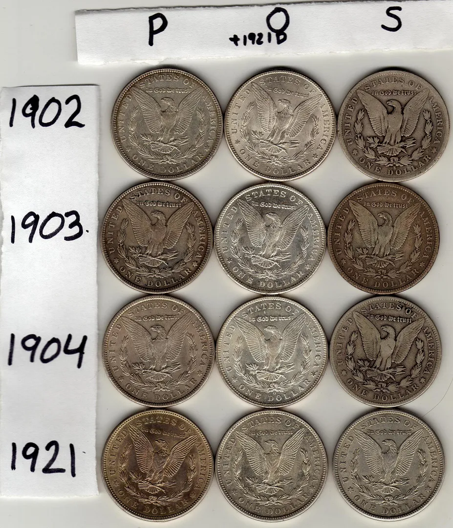 Completed-Morgan-Dollar-Set-By-Date-And-Mintmark!-*-Pics-*