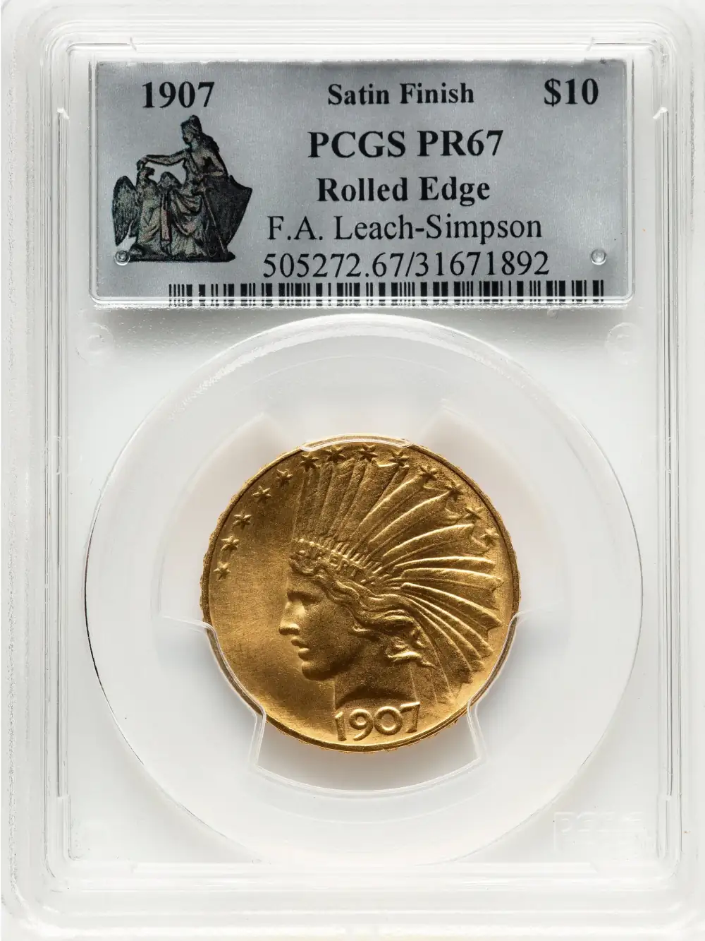 1907-Rolled-Edge-Indian-Eagle-Brings-Auction-Record-$2.4-Million-At-Heritage-Gacc-US-Auction