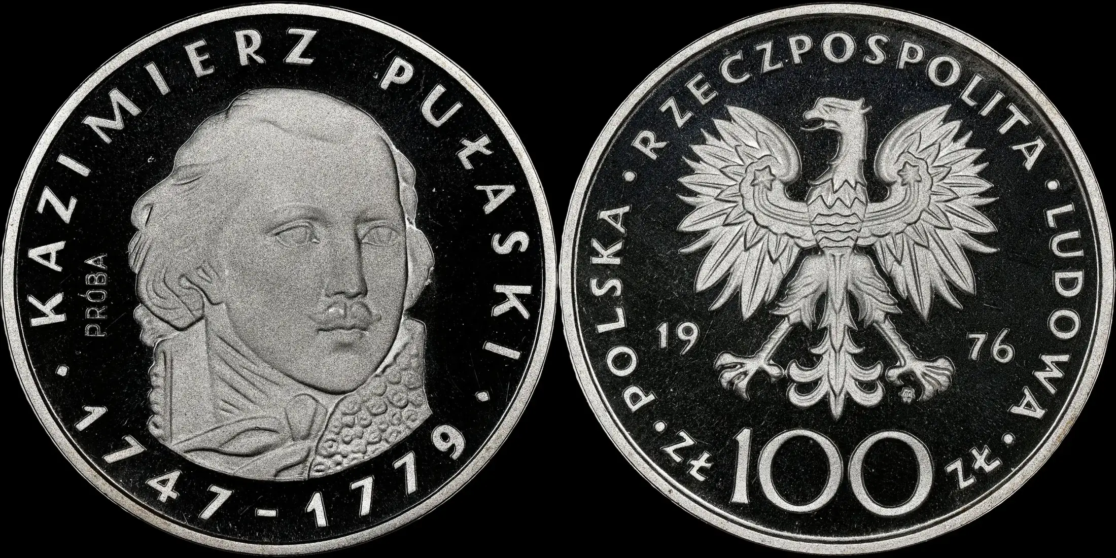 1976mw-Silver-100-Zlotych-Proba-Featuring-General-Casimir-Pulaski