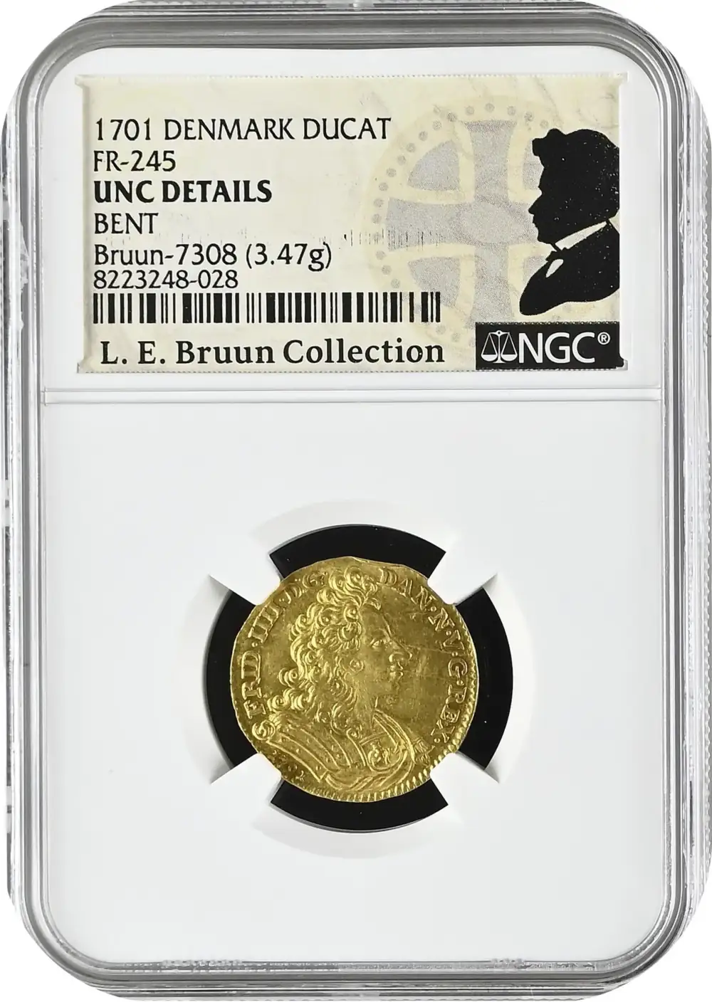 1701-Denmark-Ducat,-Copenhagen-Mint,-Frederik-Iv.-NGC-Unc-Details