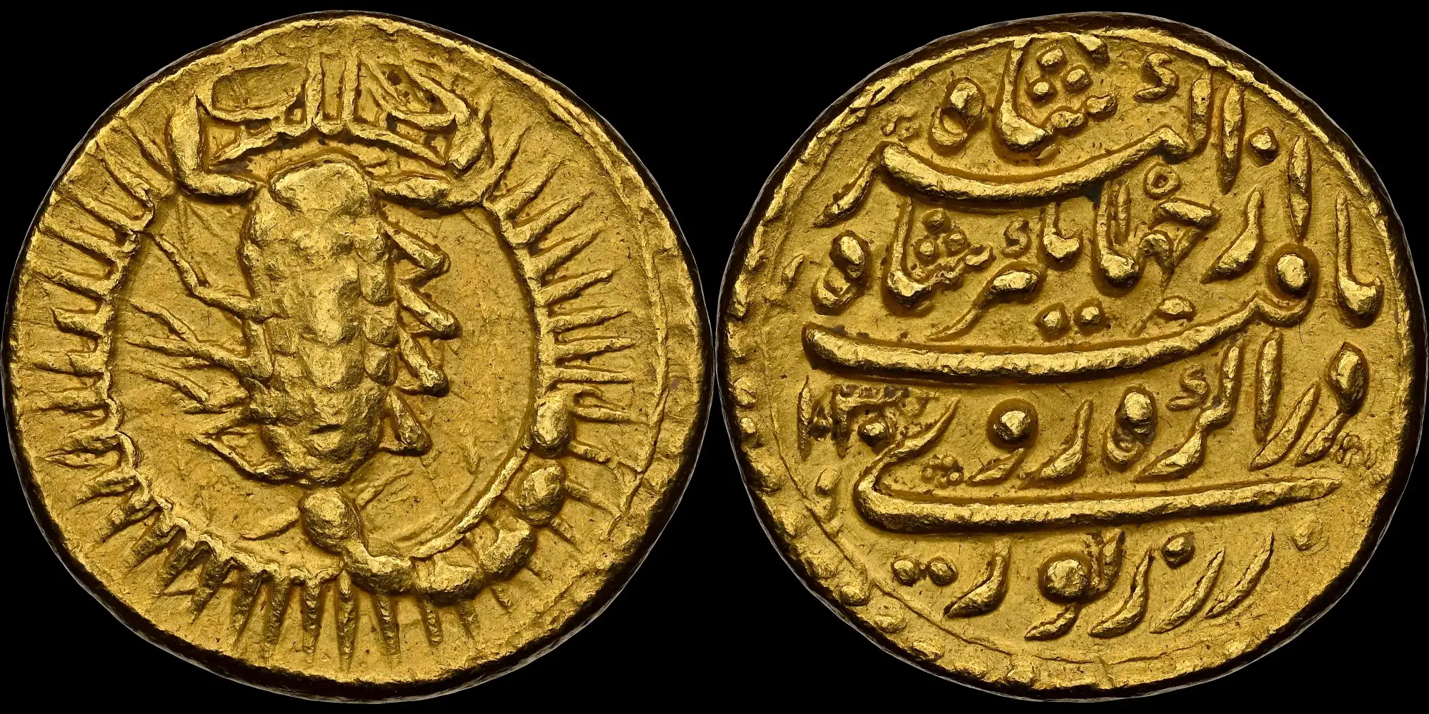 Gold-Scorpio-Mohur,-Mughal-Emperor-Jahangir-Zodiac-Issue