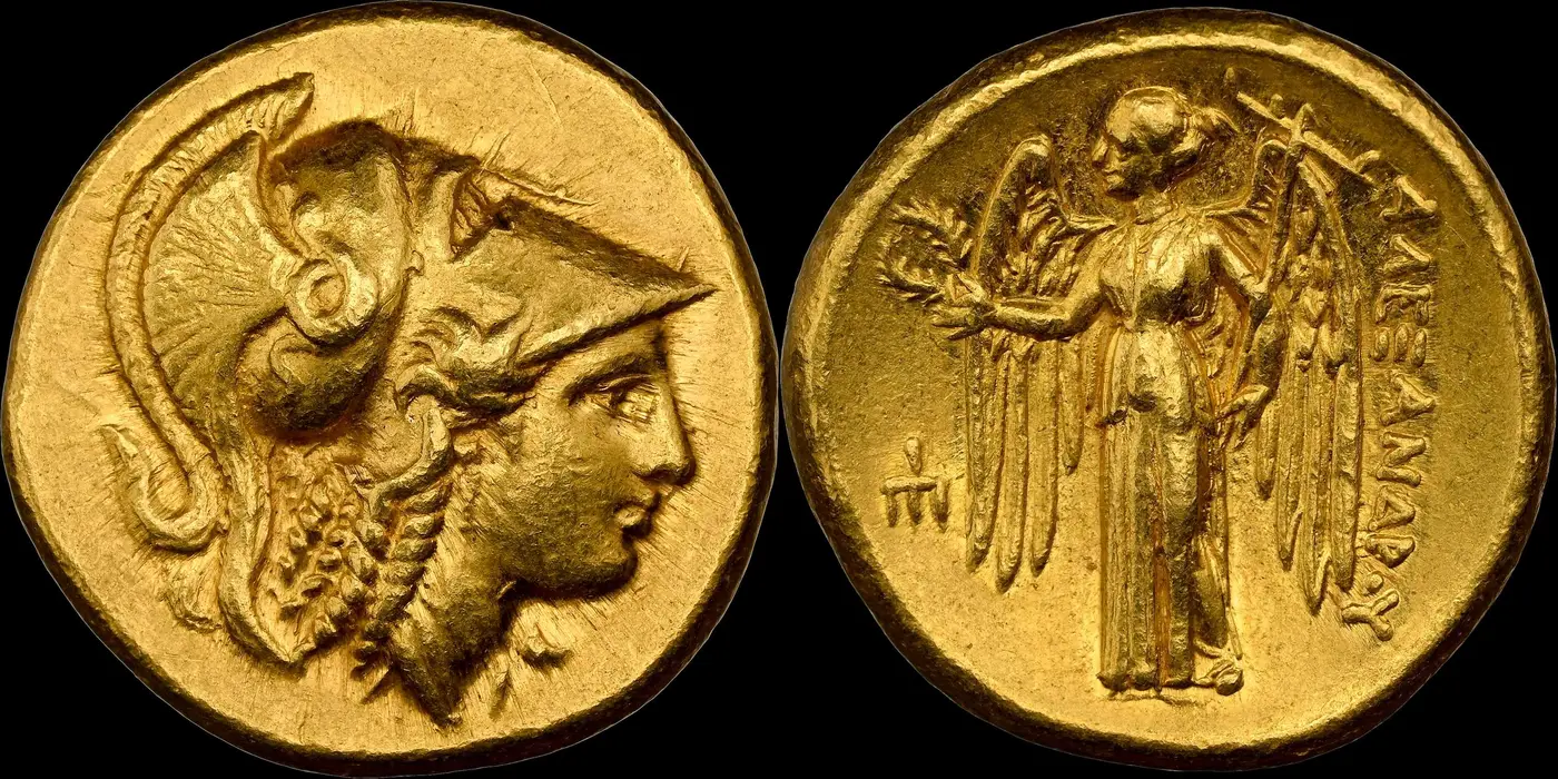Kingdom-Of-Macedon-Gold-Distater-Issued-During/Shortly-After-The-Reign-Of-Alexander-The-Great-NGC-XF