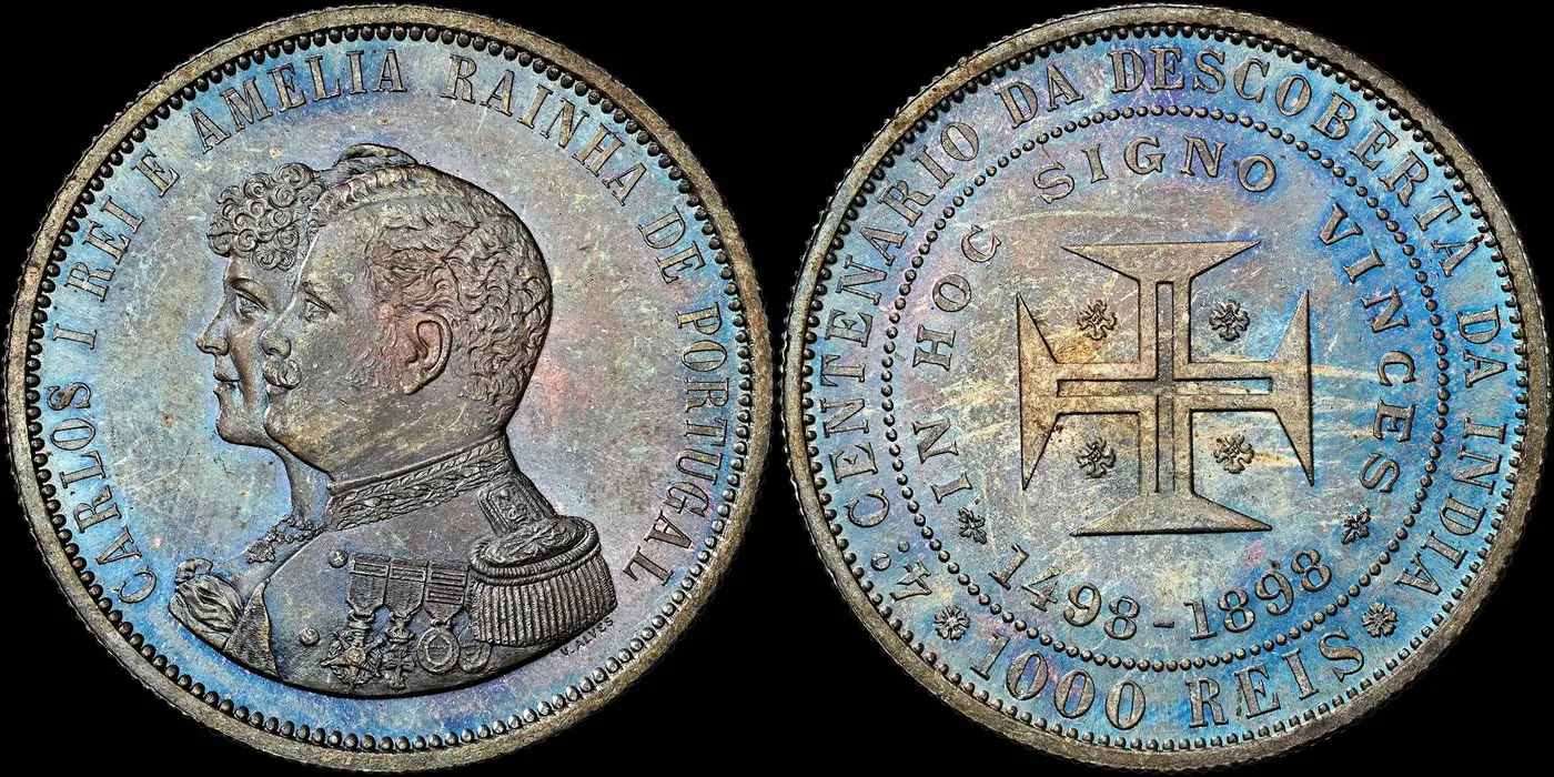 Toner-Tuesday:-Portugal-1898-100-Reis-NGC-MS-65-Marks-400-Years-Since-Portugal's-Discovery-Of-India