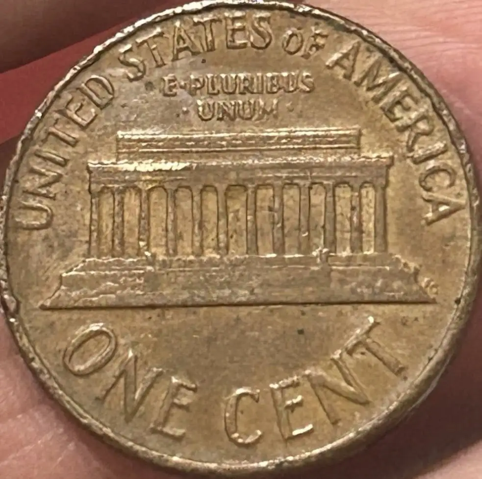 1964-D-Lincoln-Memorial-Cent-With-Multiple-Retained-Laminations
