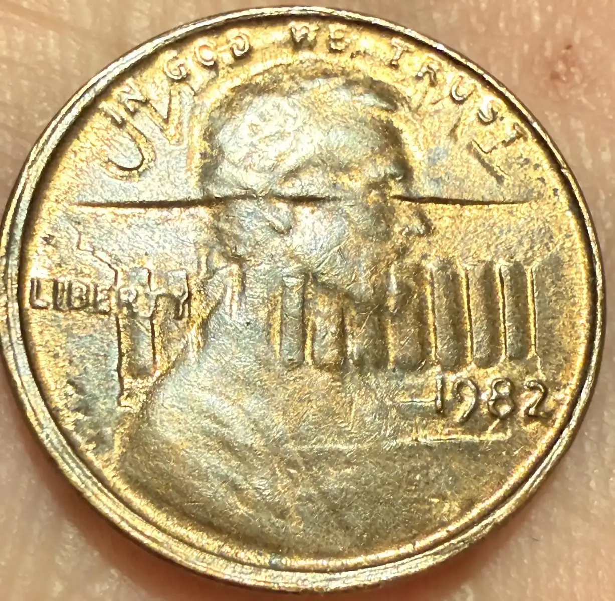 1982-Lincoln-Memorial-Cent-Possible-Die-Clash