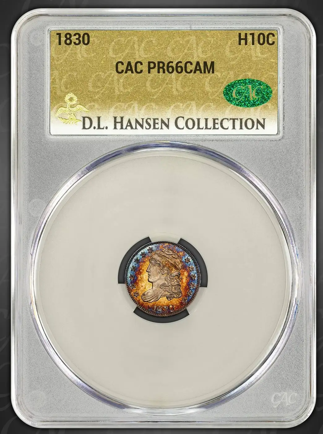 1830-Proof-Capped-Bust-Half-Dime-CAC-PR-66CAM-Toner,-D.l.-Hansen-Collection