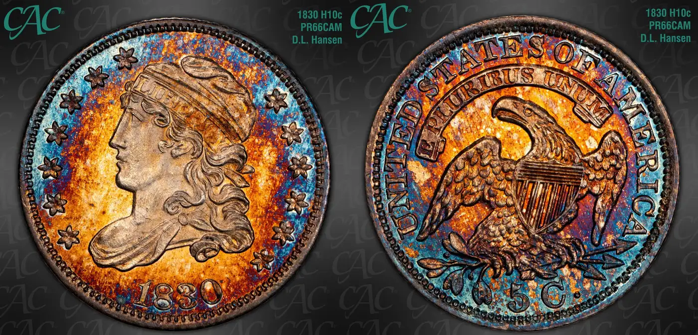 1830-Proof-Capped-Bust-Half-Dime-CAC-PR-66CAM-Toner,-D.l.-Hansen-Collection