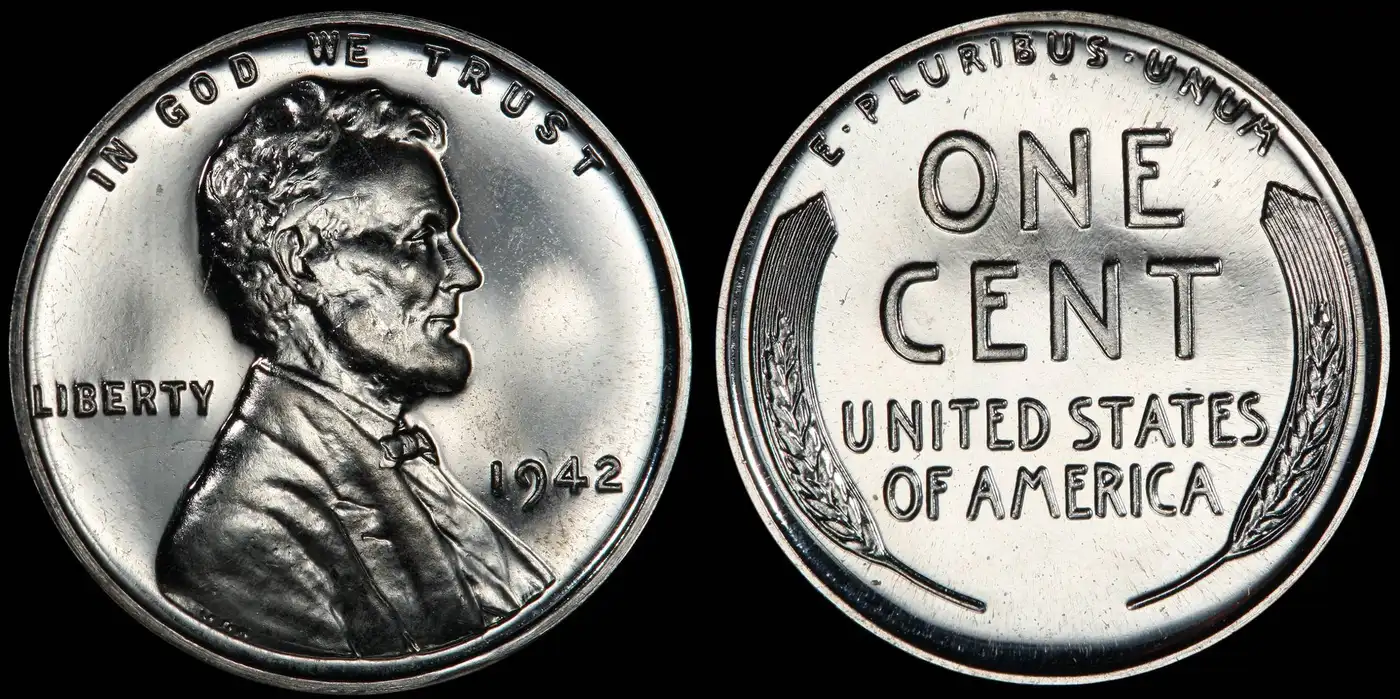 1942-Aluminum-Lincoln-Wheat-Cent-PCGS-SP-66,-J-2079-Pattern