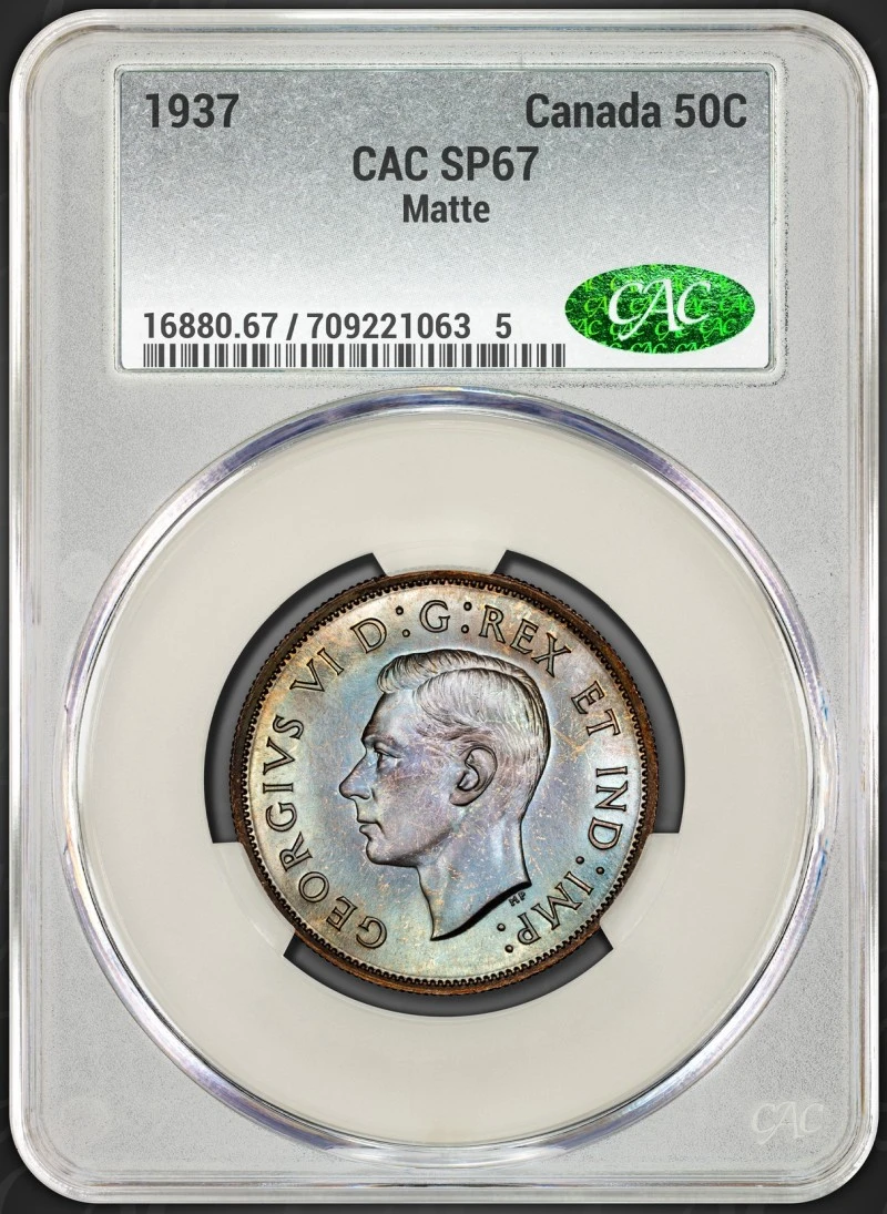 1937-Canada-Half-Dollar-CAC-SP-67-Matte-Finish