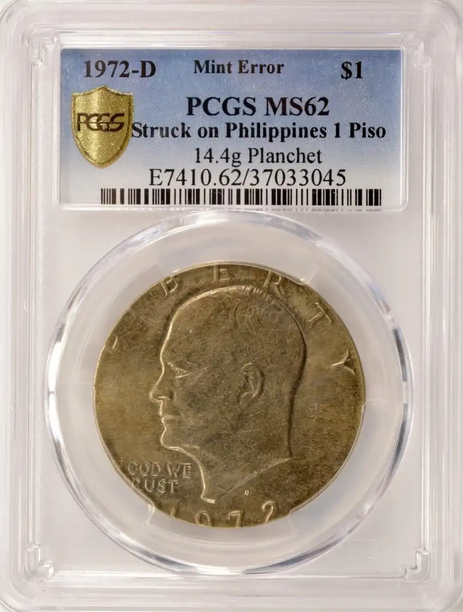 1972-D-Eisenhower-Ike-Dollar-Struck-On-Philippine-1-Piso-Planchet-14.4g-PCGS-MS-62